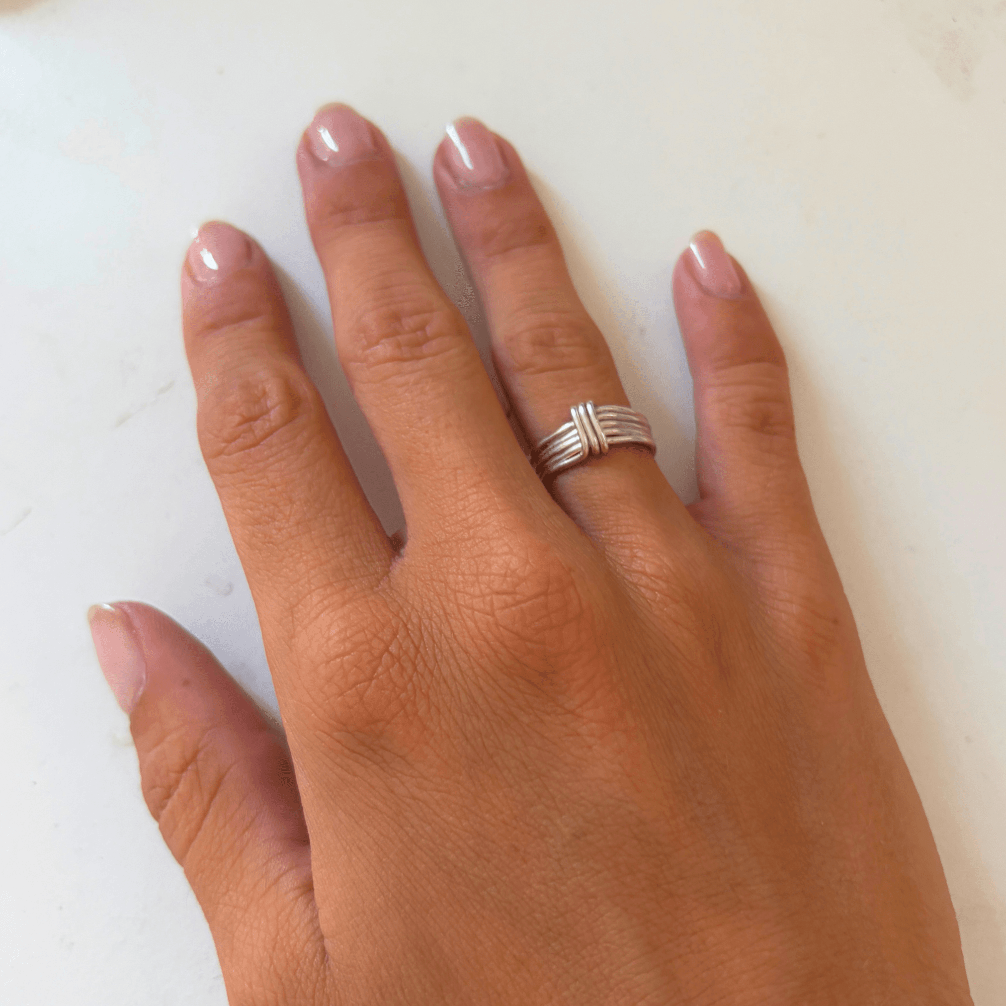 Bague liens argent - vue 2