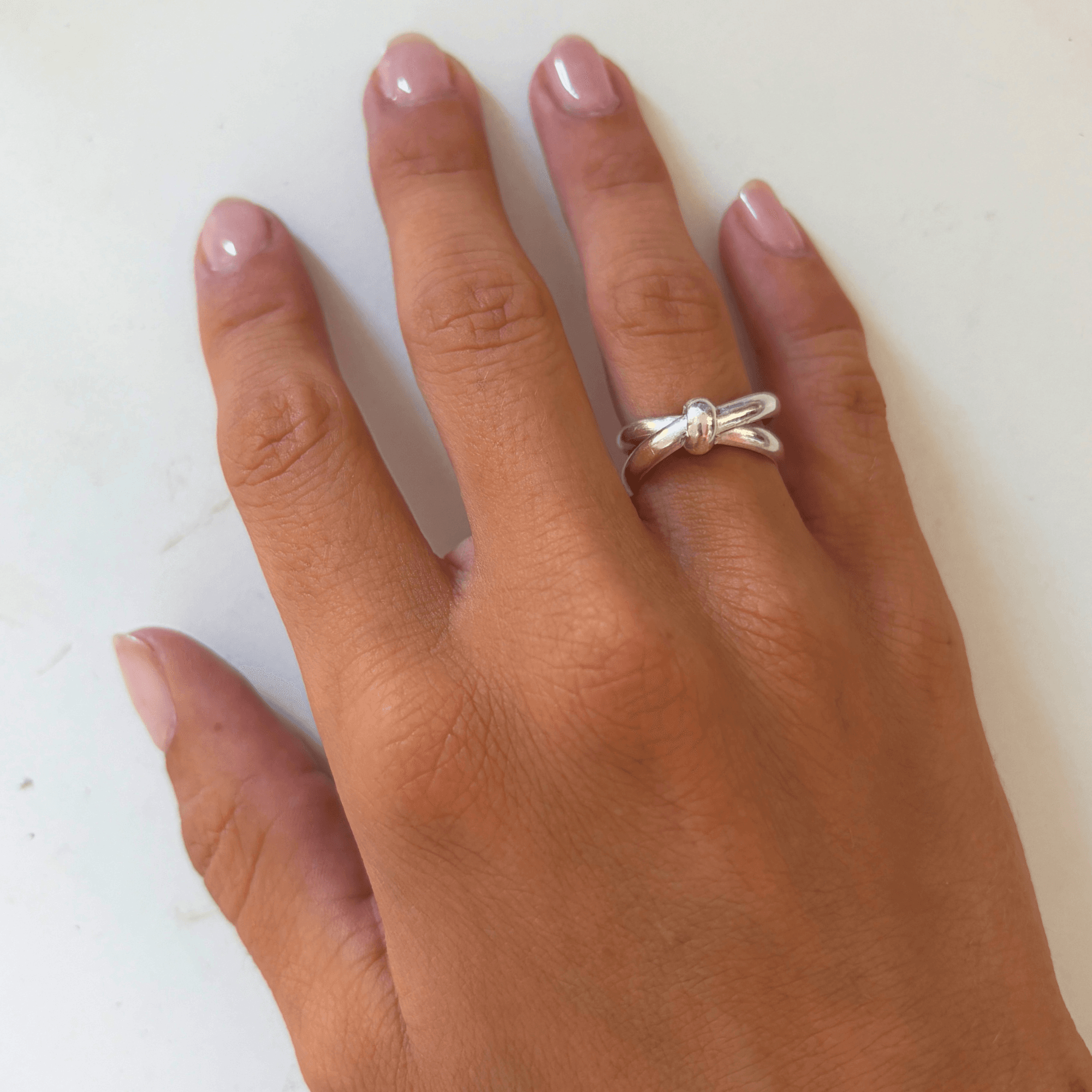 Bague noeud argent - vue 2