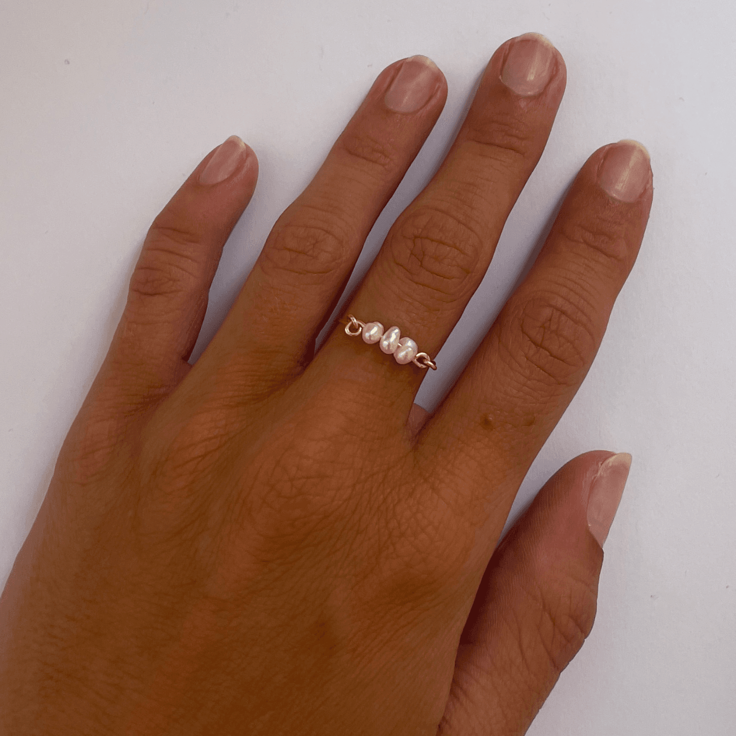 Bague perles d'eau douce - vue 2