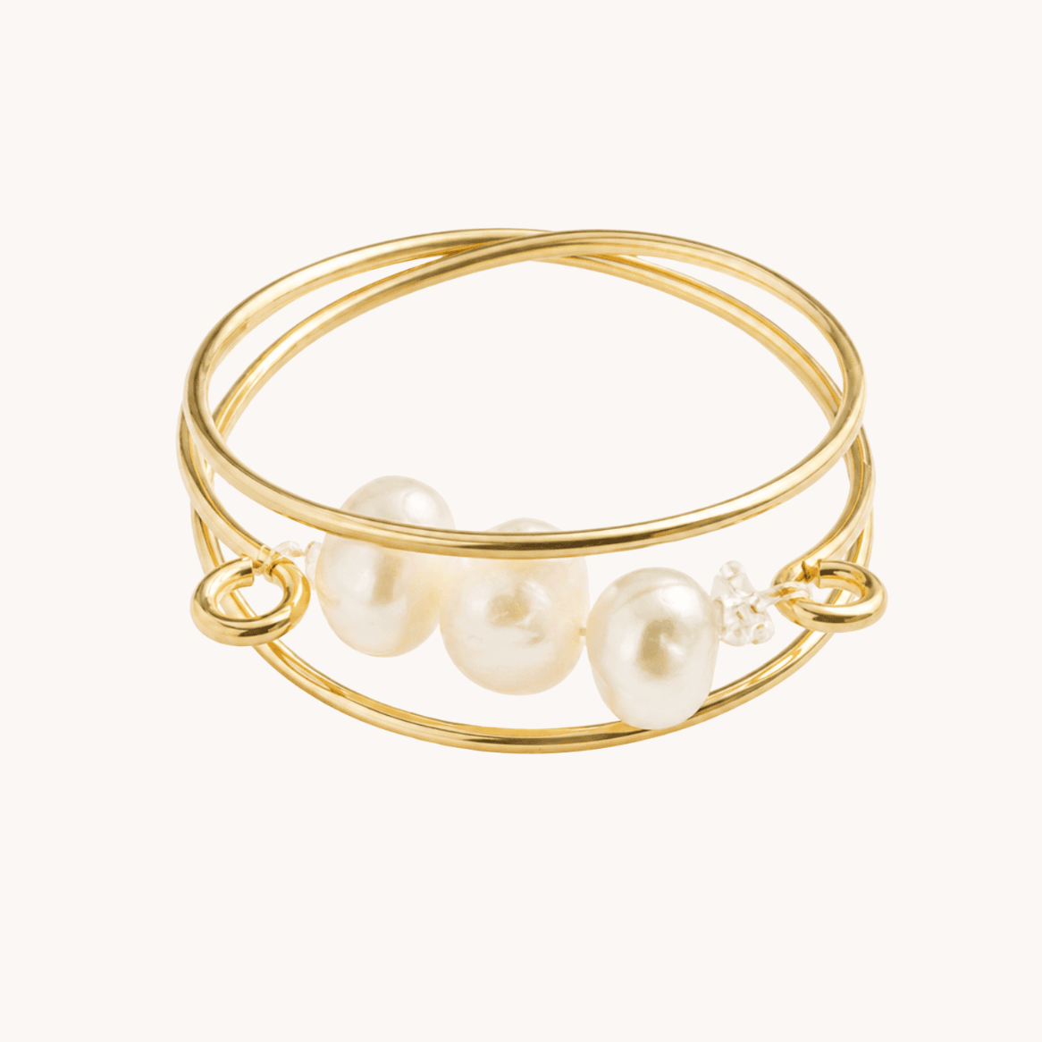 Bague triple perles d'eau douce