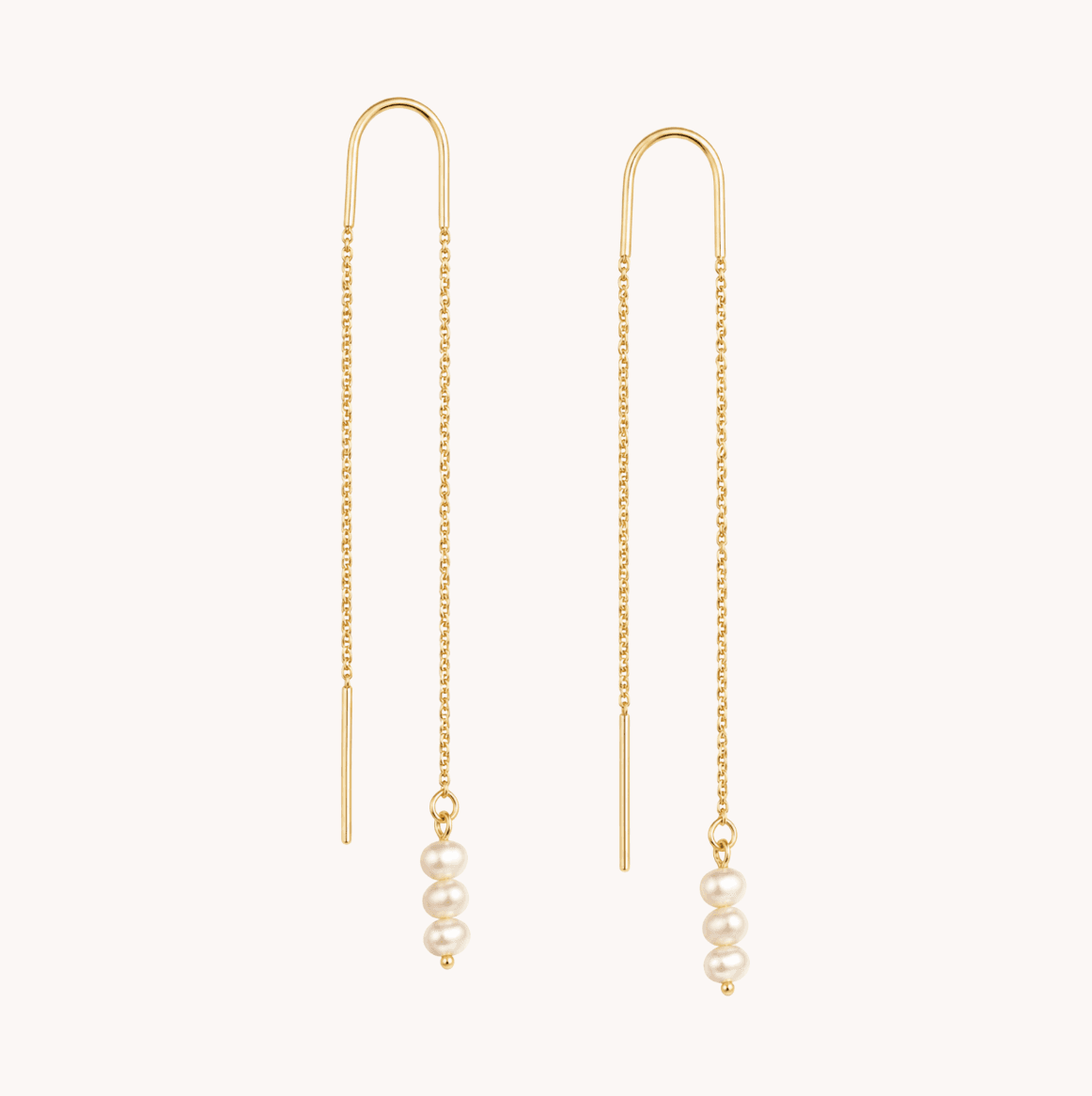 Boucles d'oreilles double perles d'eau douce
