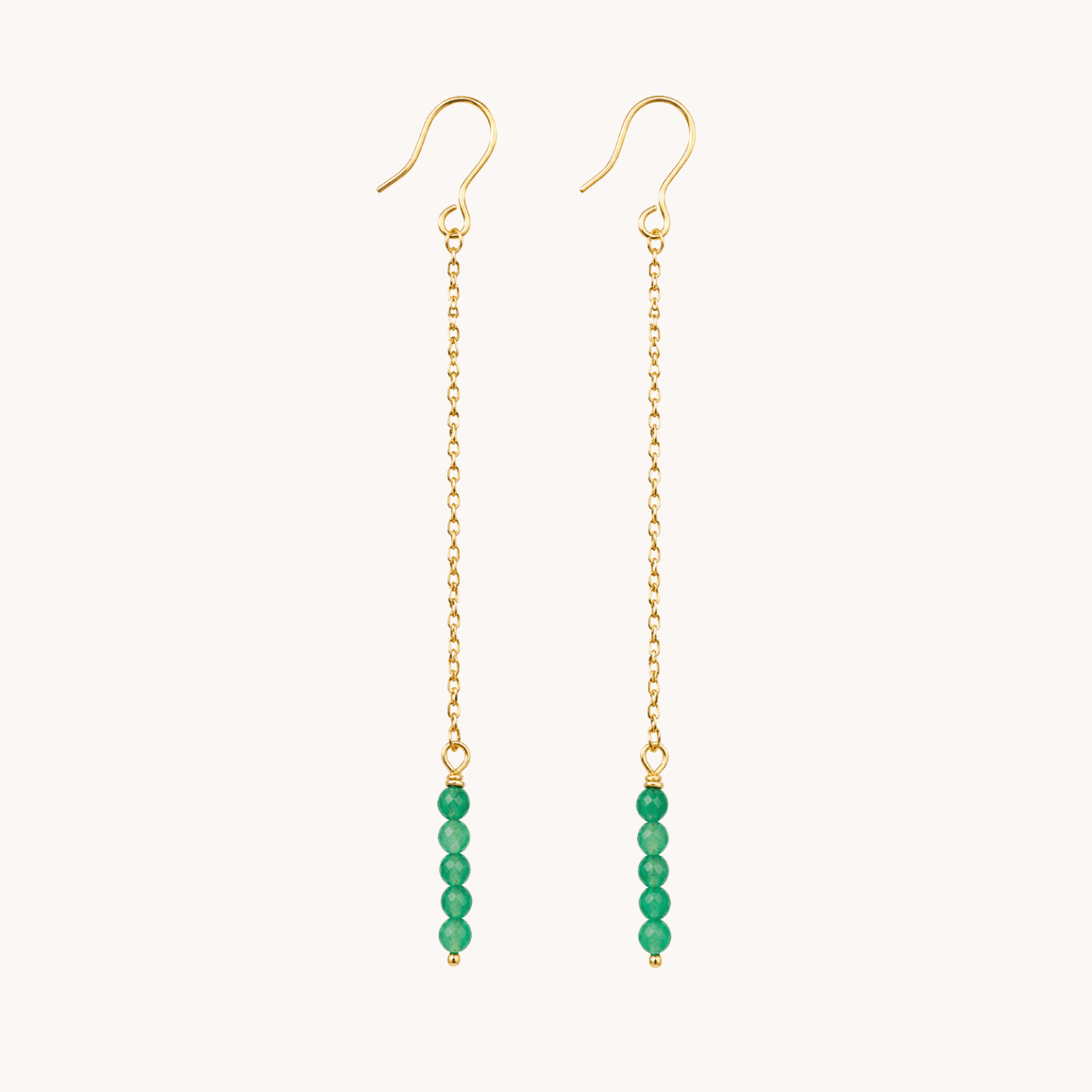 Boucles d'oreilles perles vertes