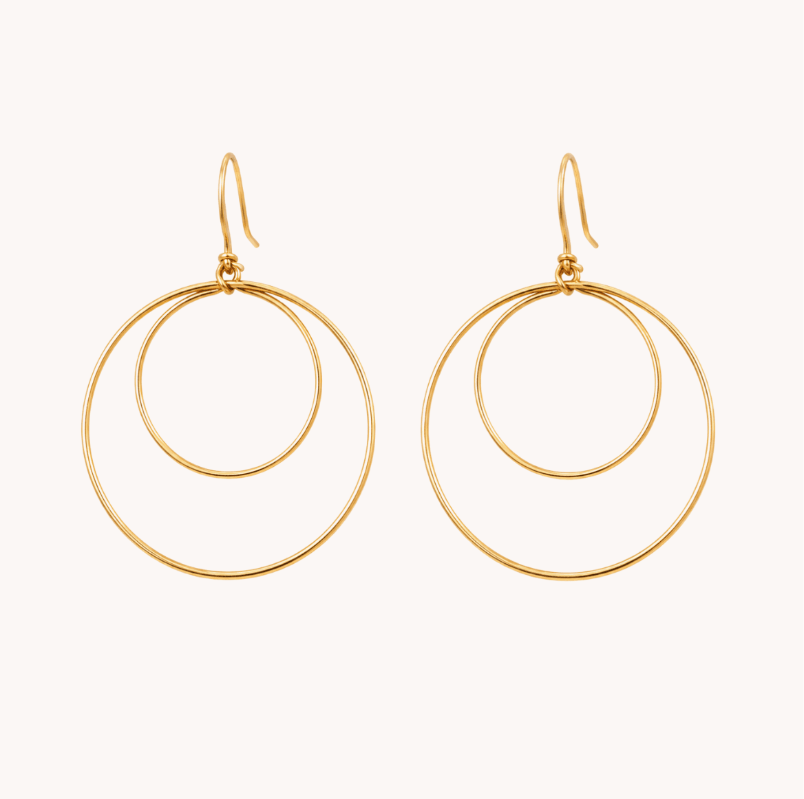 Boucles d'oreilles doubles anneaux 