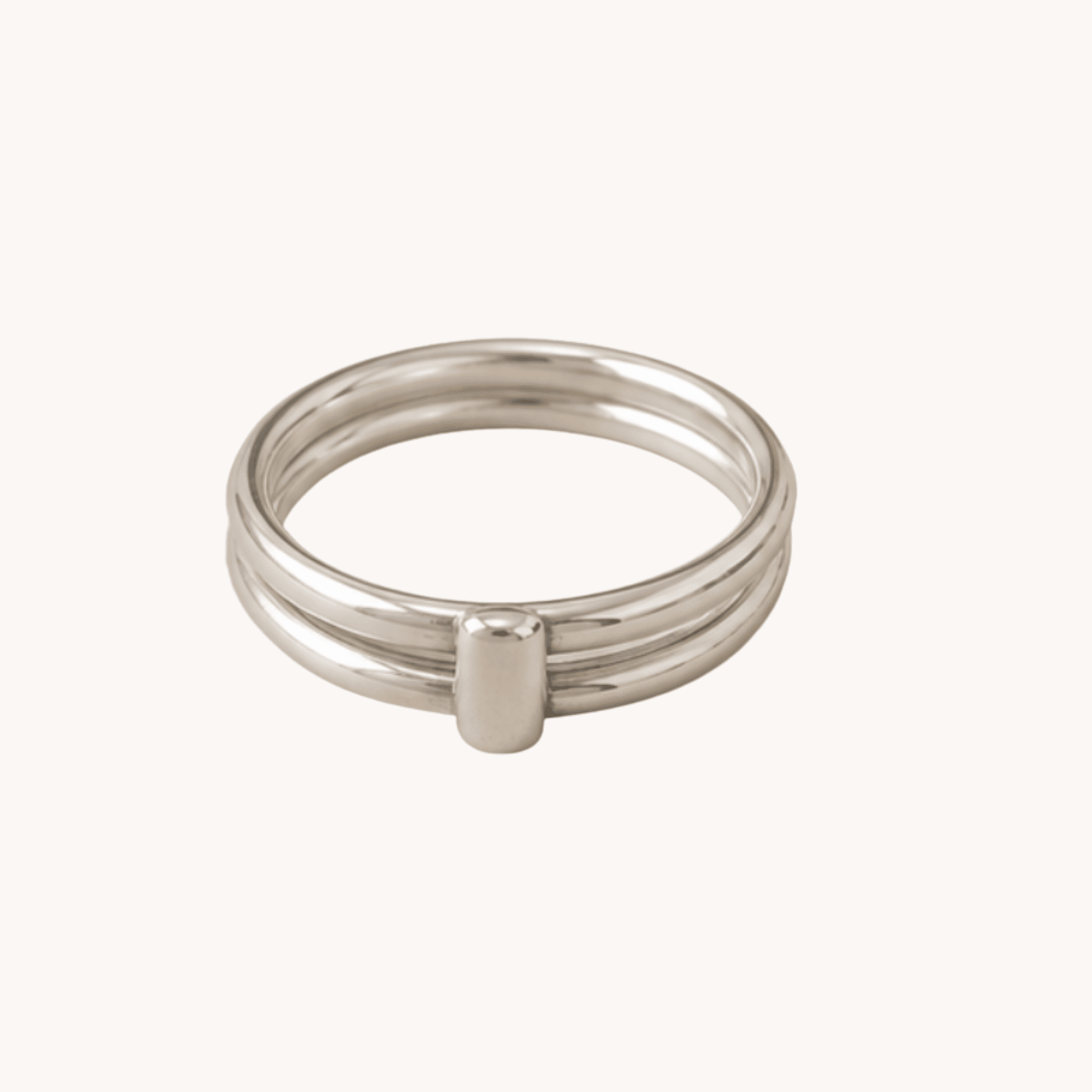 Bague double argent