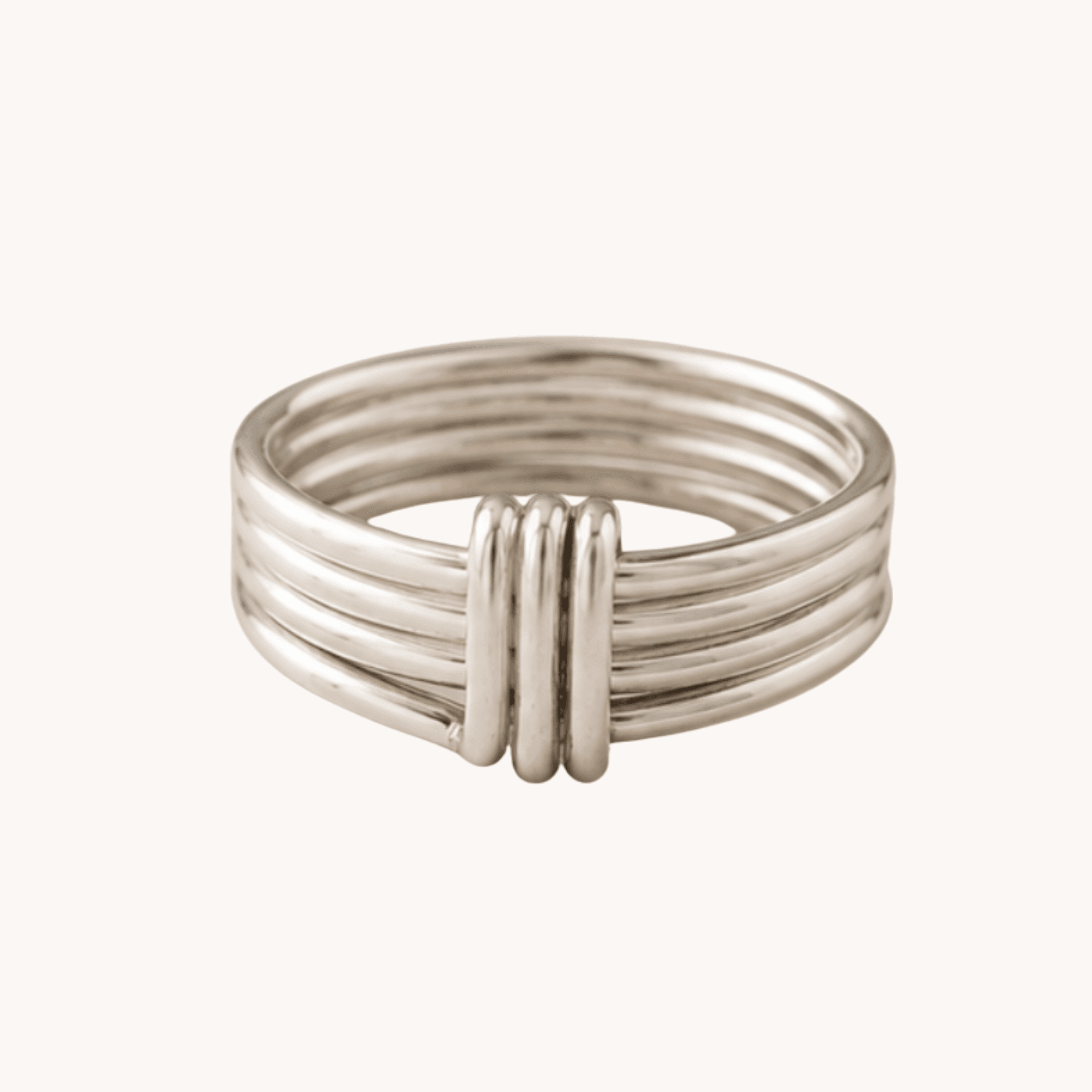 Bague liens argent